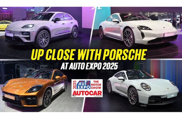 Porsche Macan EV, Taycan facelift walkaround video: Auto Expo 2025 